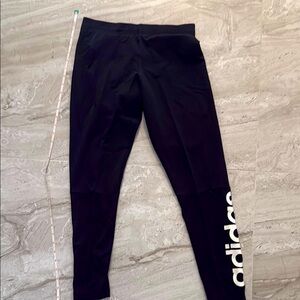 Adidas Black Leggings Athletic Stretchy Form-Fitting